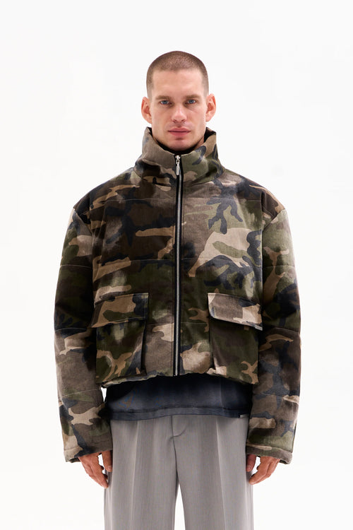 WASHED CAMO PUFFER image 0
