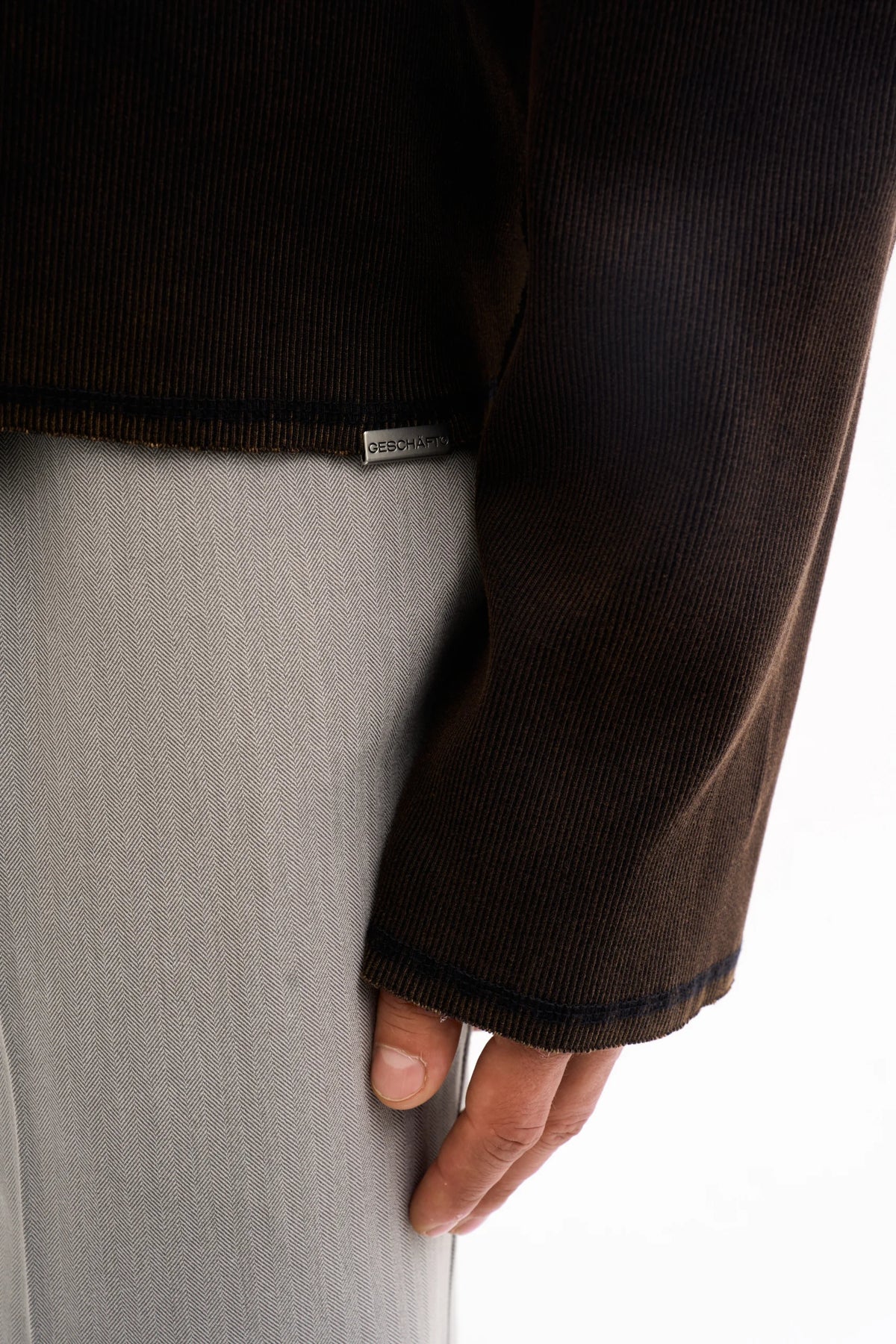 REVERSIBLE RIB KNIT 450g - FADED BROWN image 7