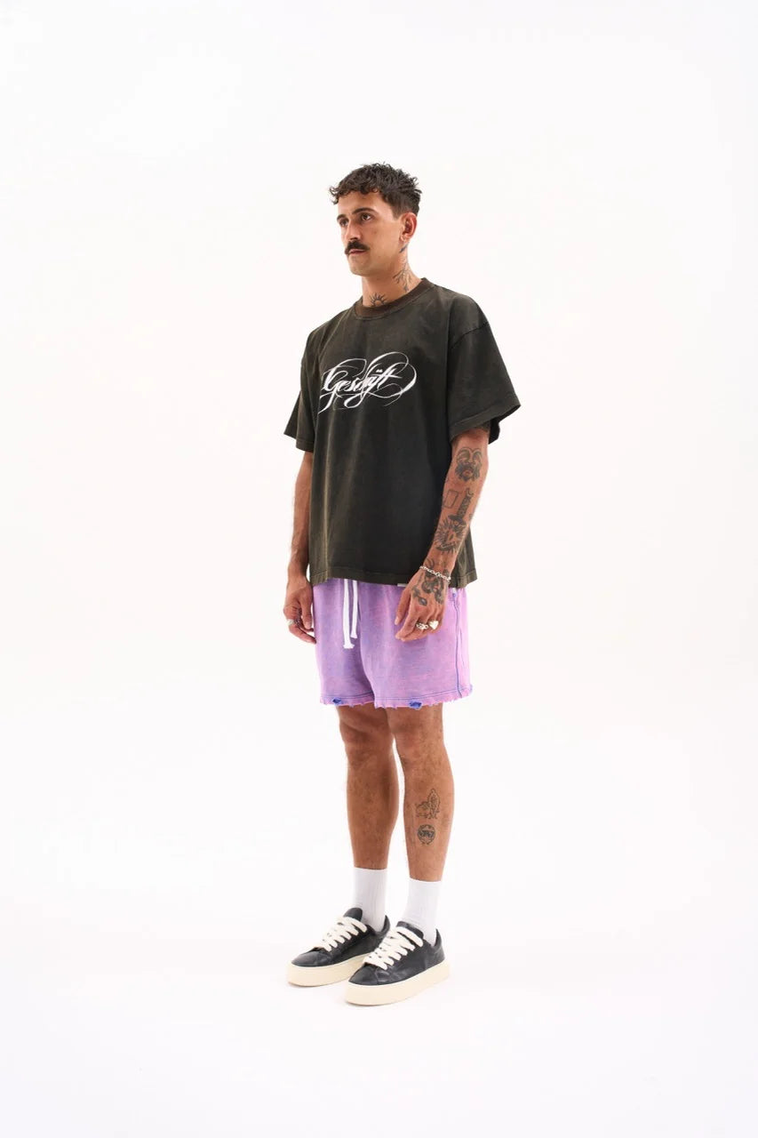 G-CORE VINTAGE SWEAT SHORTS 470G / PURPLE image 1