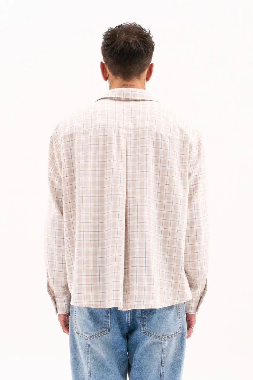 WORKWEAR OVERSHIRT / CREAM CHECK image 7
