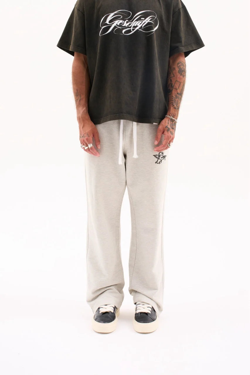 ANGEL DIAGONAL SWEATPANTS 380G / ASH GREY image 0