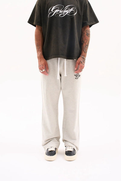 ANGEL DIAGONAL SWEATPANTS 380G / ASH GREY image 0