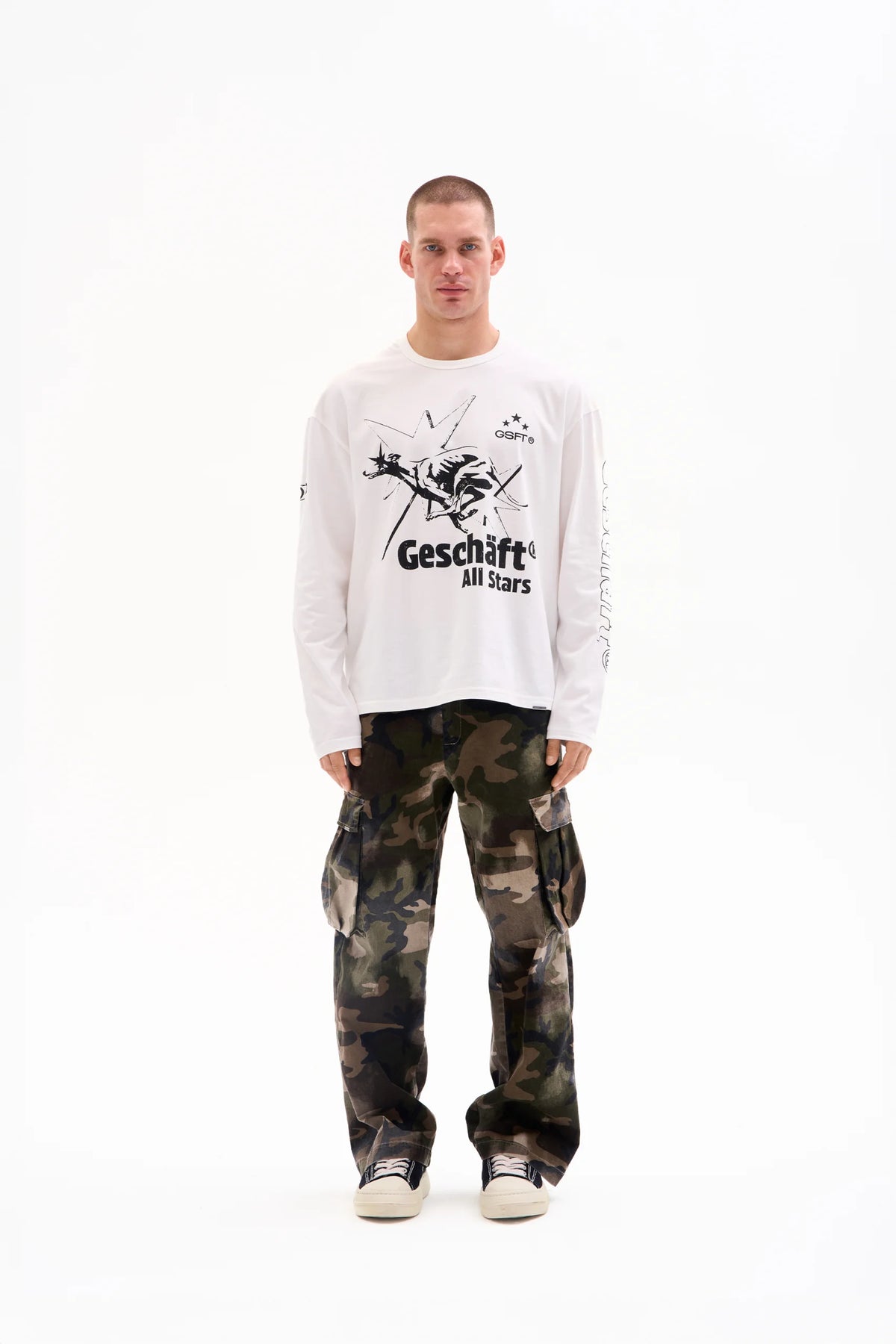 CARGO PANTS - WASHED CAMO image 1