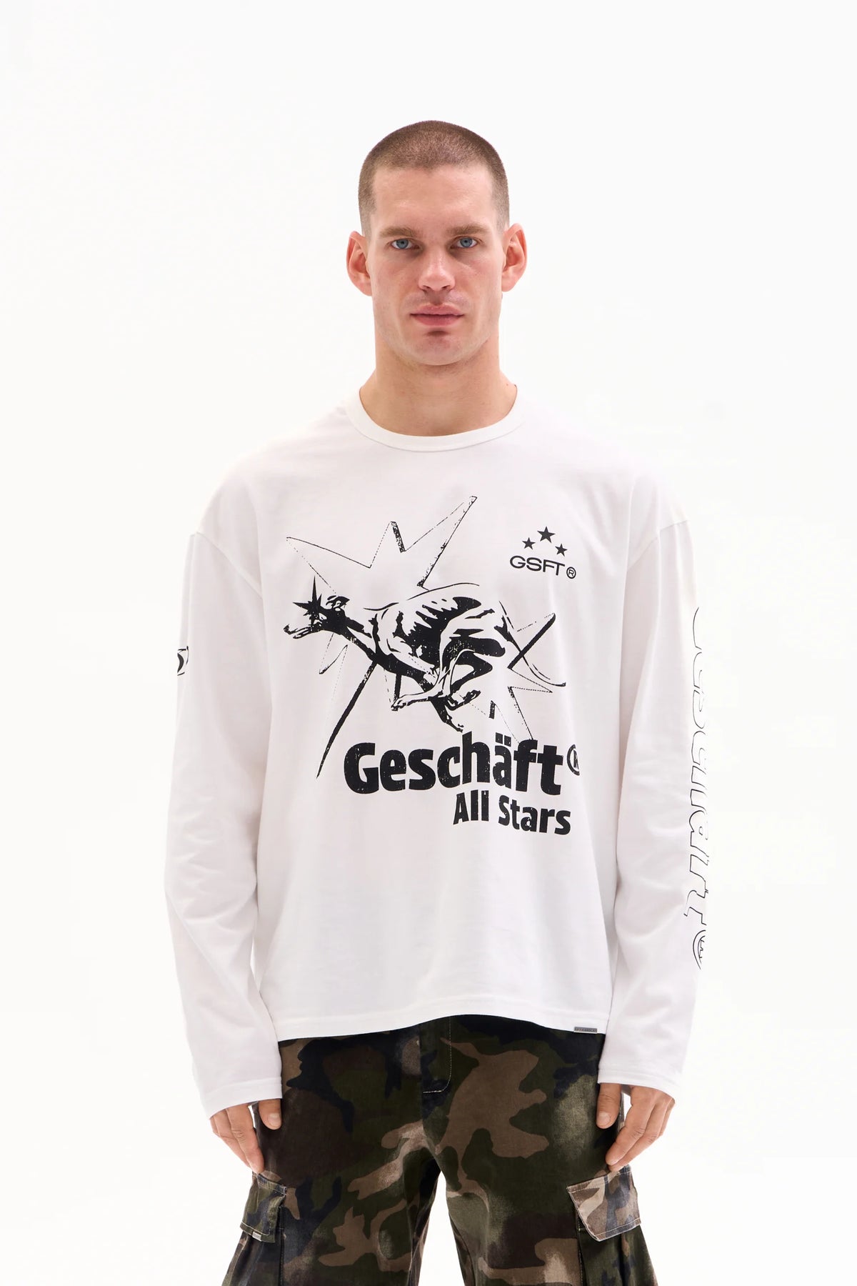 STAR HOUND LONGSLEEVE 200g - OFF WHITE image 0