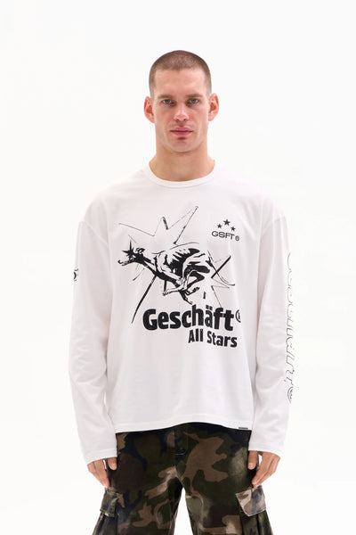 STAR HOUND LONGSLEEVE 200g - OFF WHITE image 0