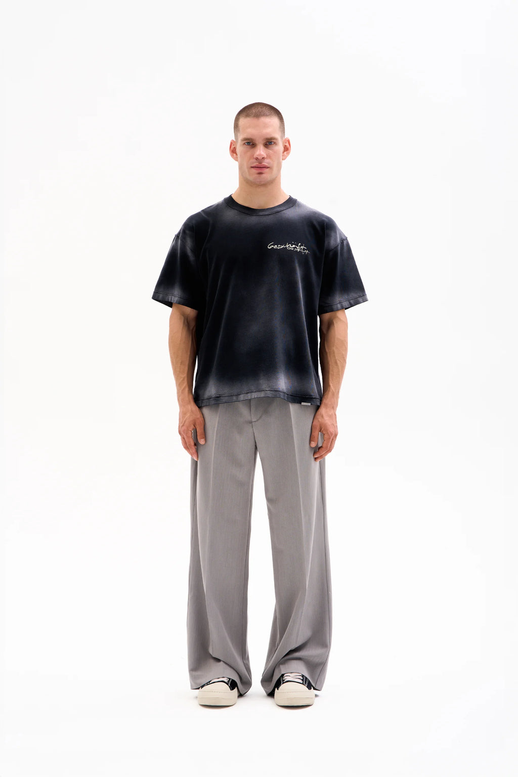 PRESSED TROUSERS - WIDE · LIGHT GREY image 1