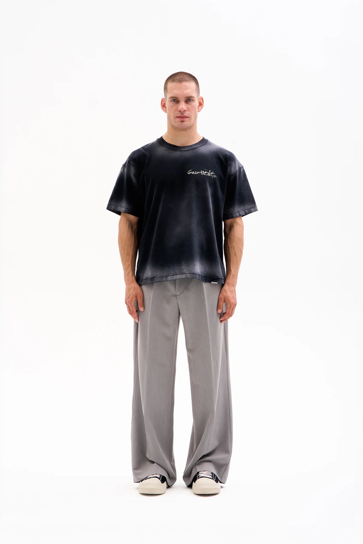 PRESSED TROUSERS - WIDE · LIGHT GREY image 1