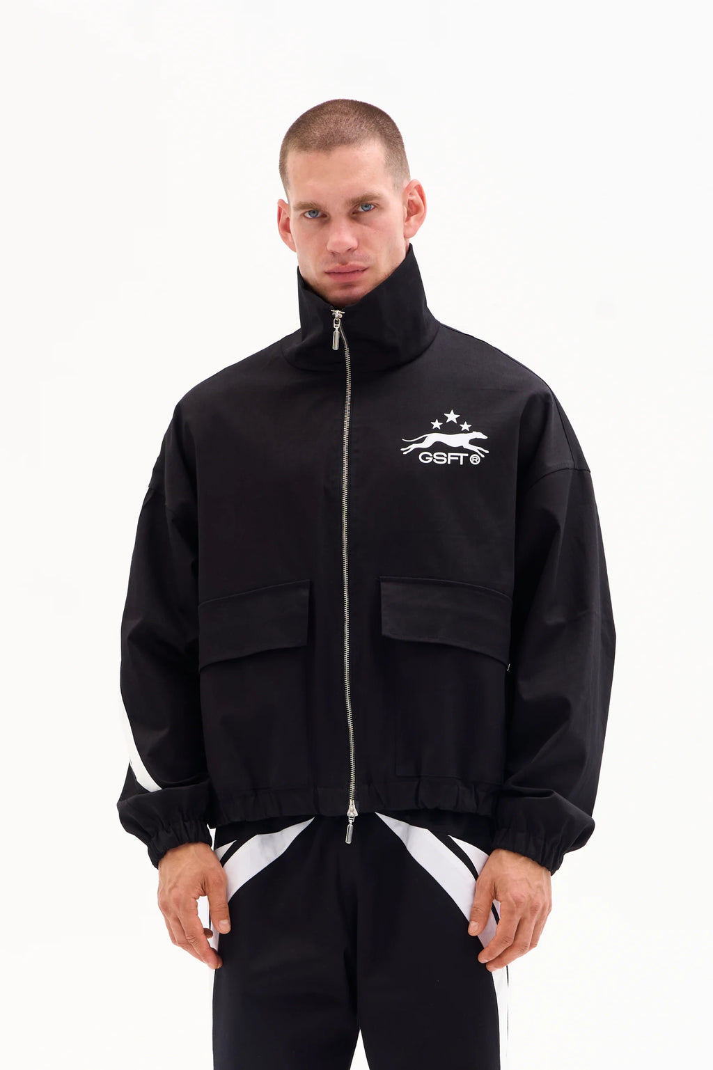 ATHLETIC CLUB TRACK JACKET - BLACK image 1