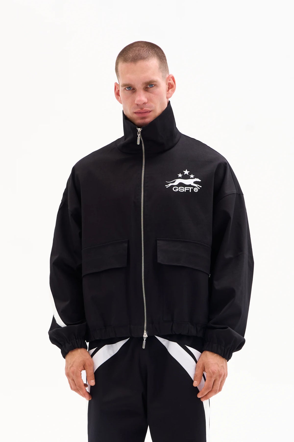 ATHLETIC CLUB TRACK JACKET - BLACK image 1