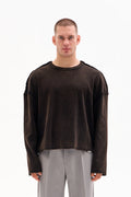 REVERSIBLE RIB KNIT 450g - FADED BROWN image 0
