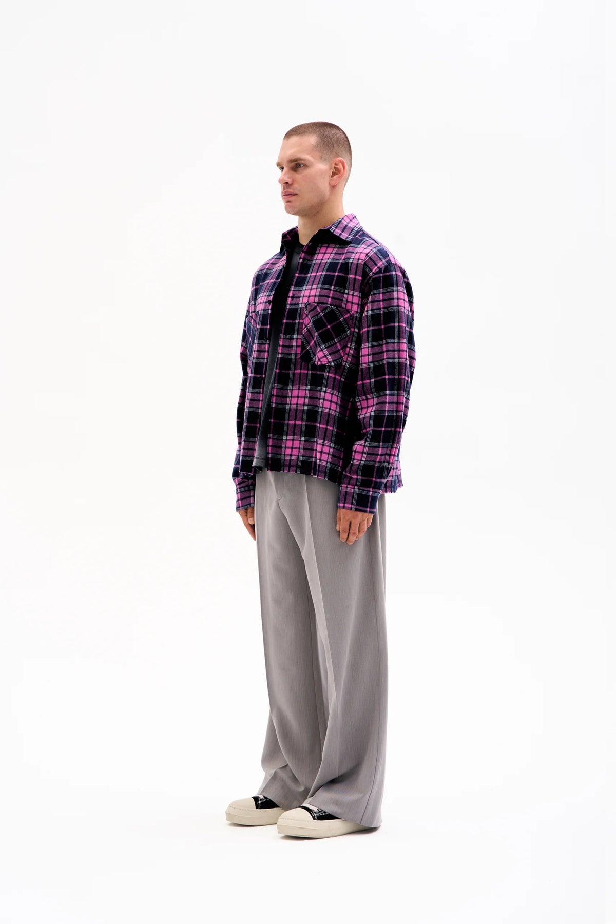 FLANNEL OVERSHIRT - PURPLE CHECK image 5