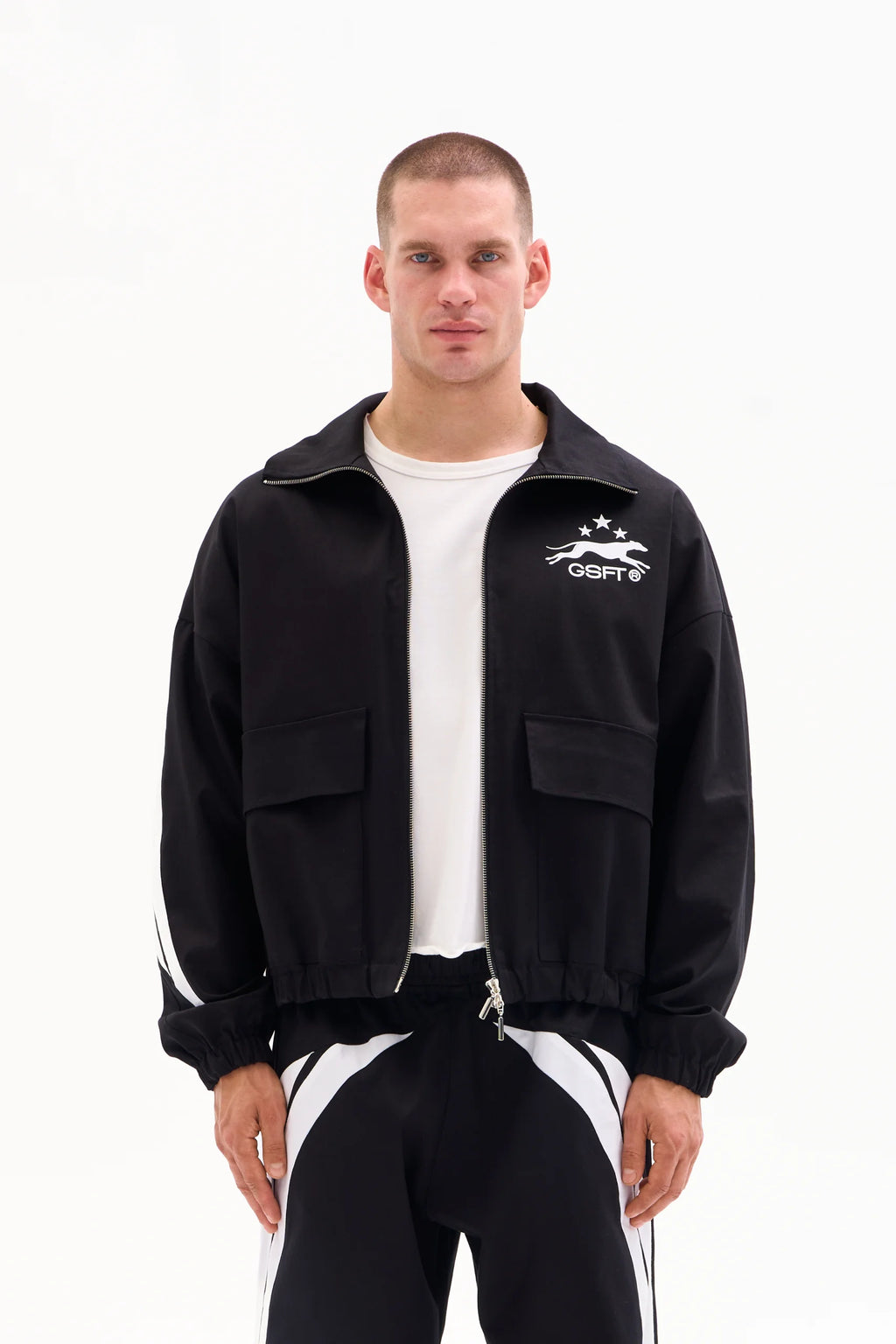 ATHLETIC CLUB TRACK JACKET - BLACK image 0
