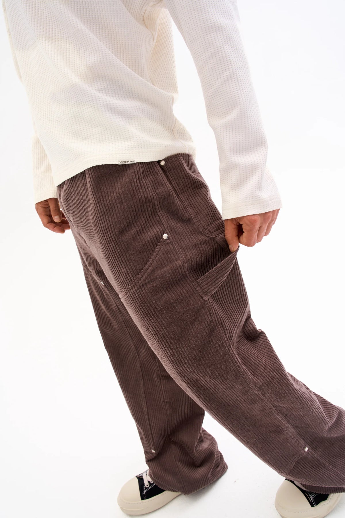 CORD PANTS - PANELLED image 5