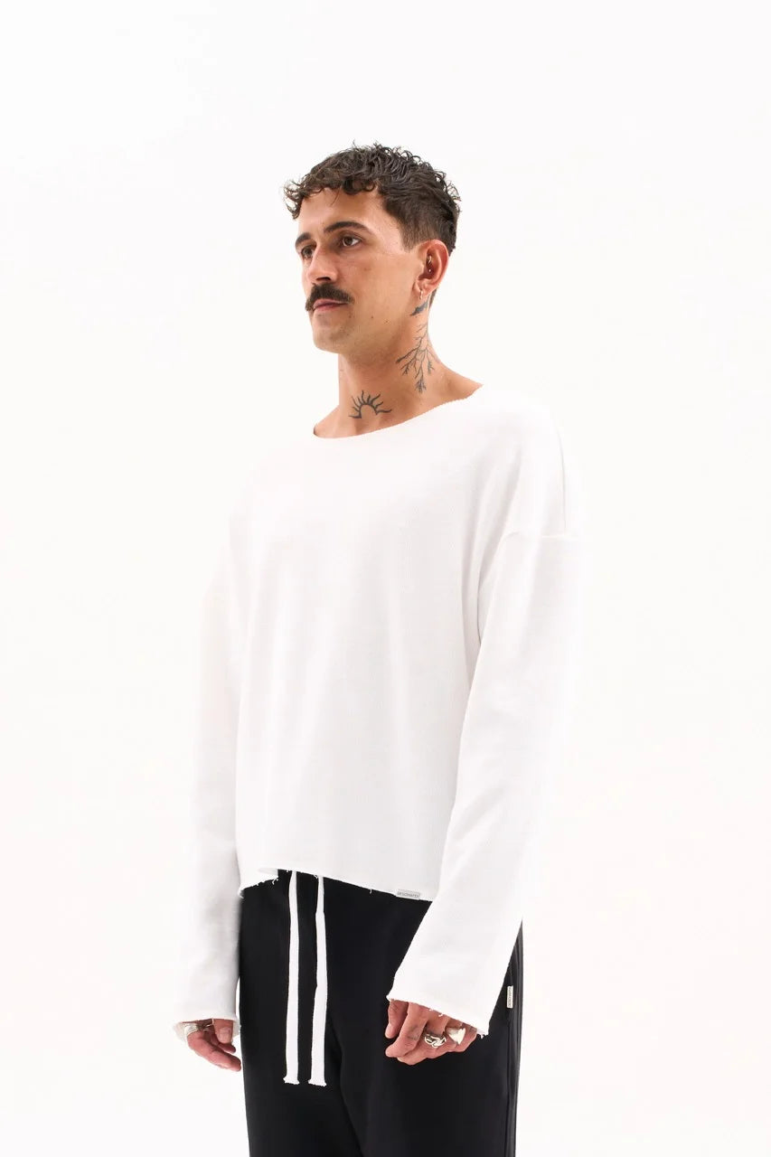 RAW EDGE KNIT / ECRU image 2