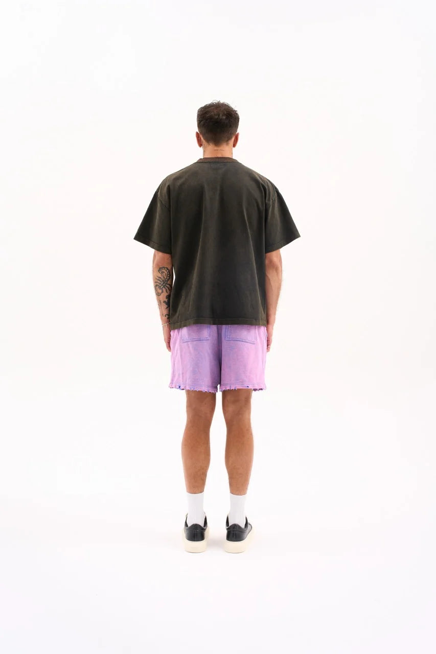G-CORE VINTAGE SWEAT SHORTS 470G / PURPLE image 3