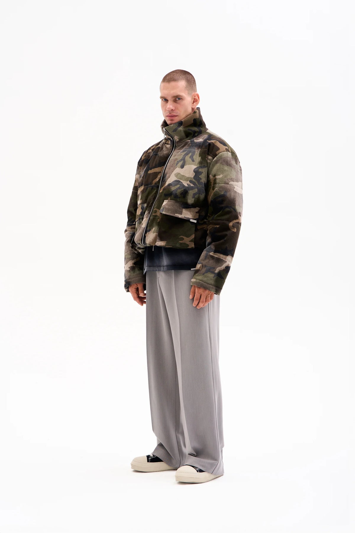 WASHED CAMO PUFFER image 1