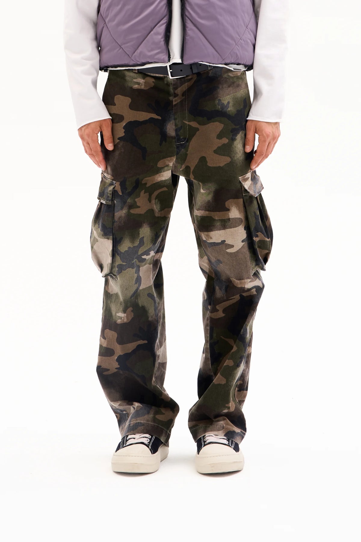 CARGO PANTS - WASHED CAMO image 0