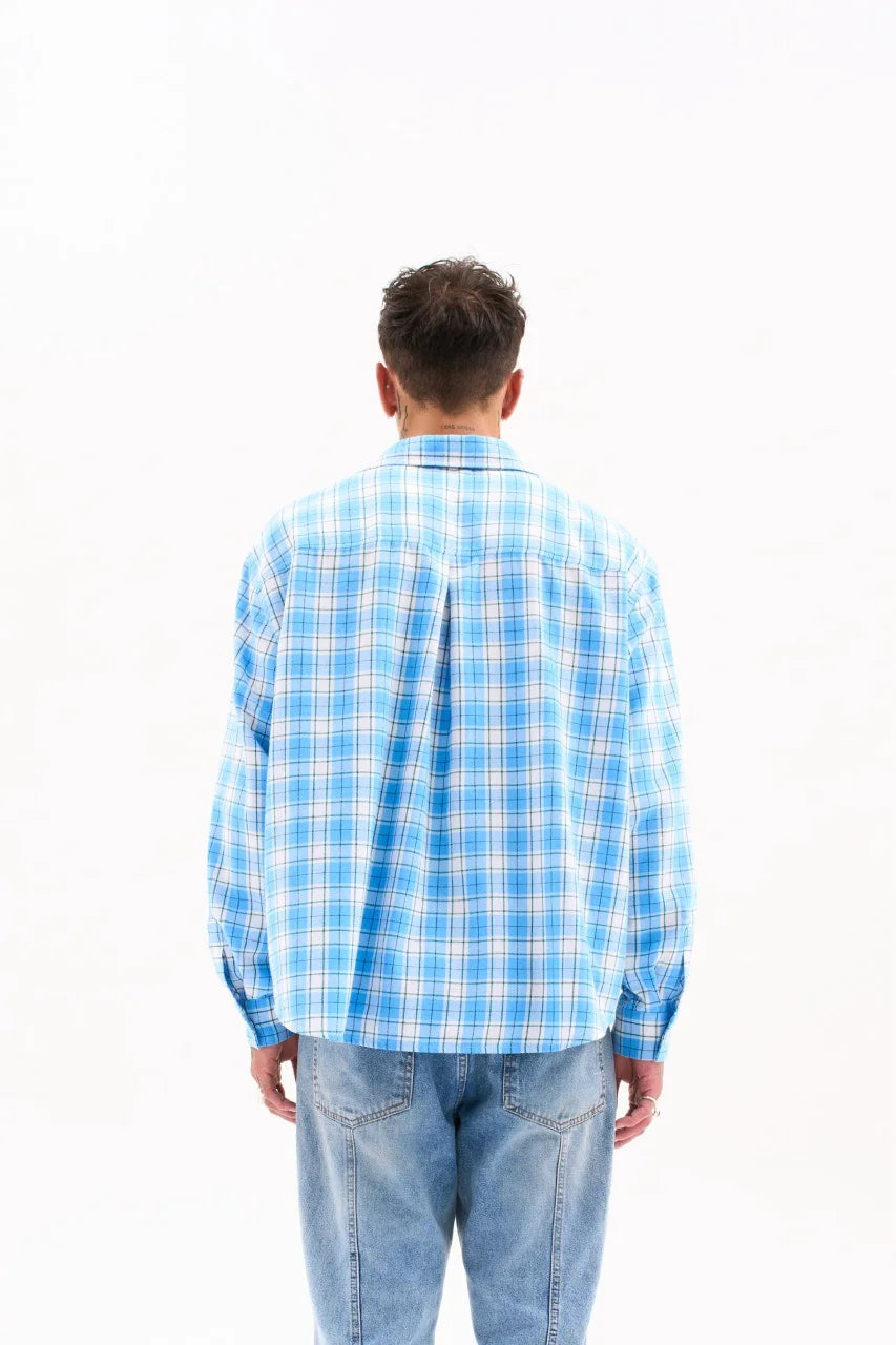 WORKWEAR OVERSHIRT / SKY BLUE CHECK image 4
