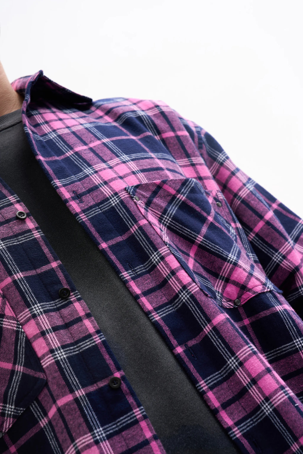 FLANNEL OVERSHIRT - PURPLE CHECK image 2