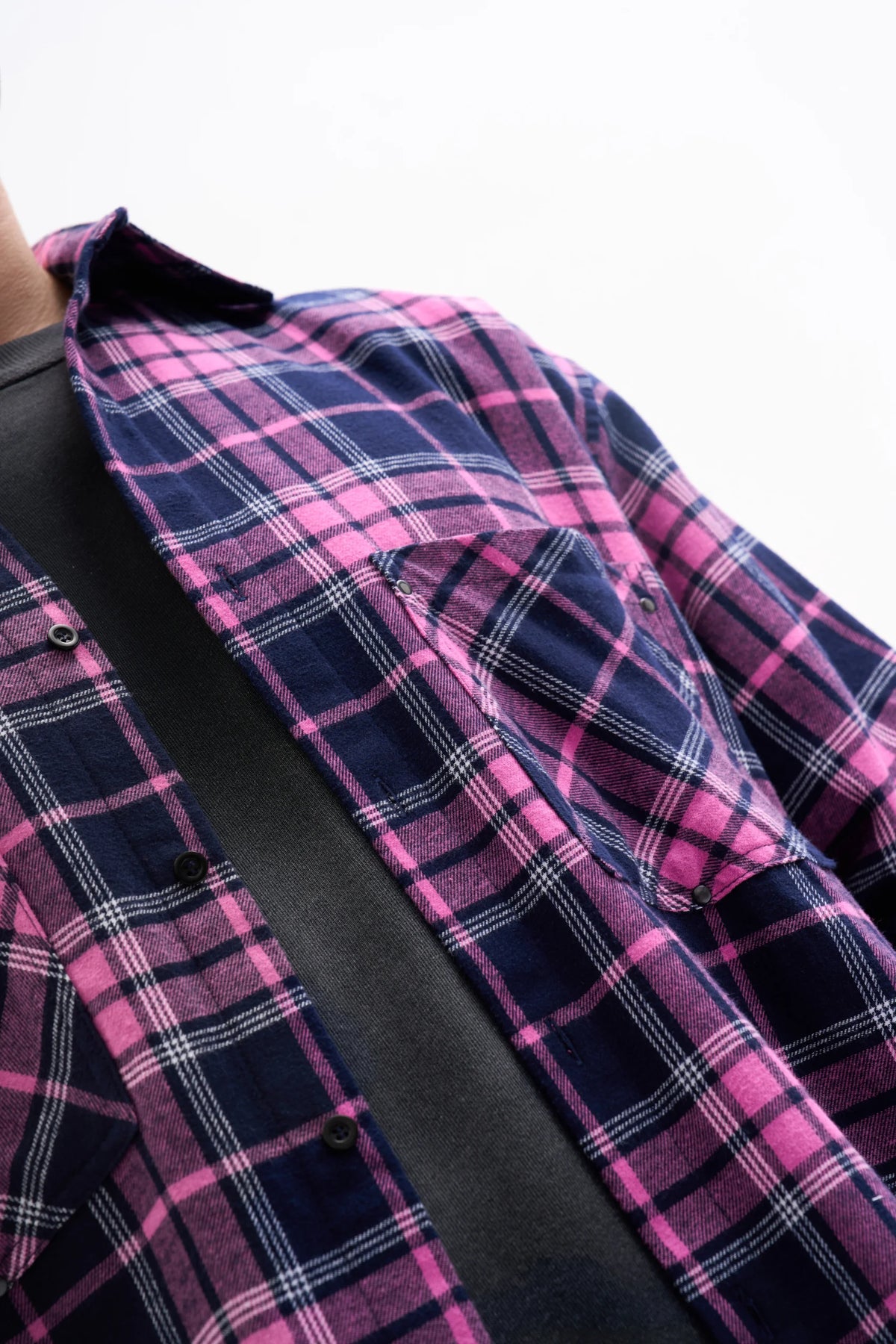 FLANNEL OVERSHIRT - PURPLE CHECK image 2