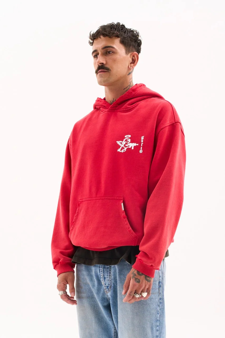ANGEL HOODIE 470G / WASHED RED image 5