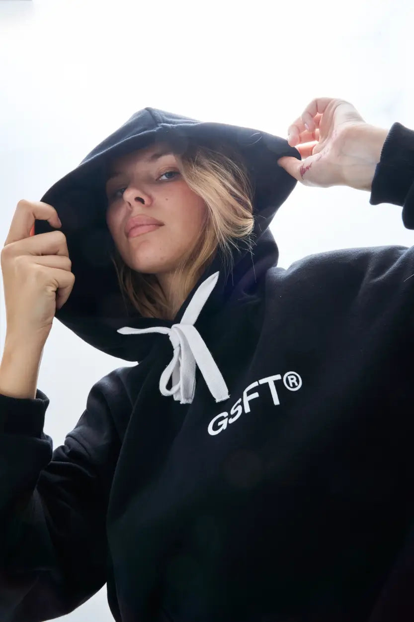 Team Hoodie – Black 470g/m2 image 2
