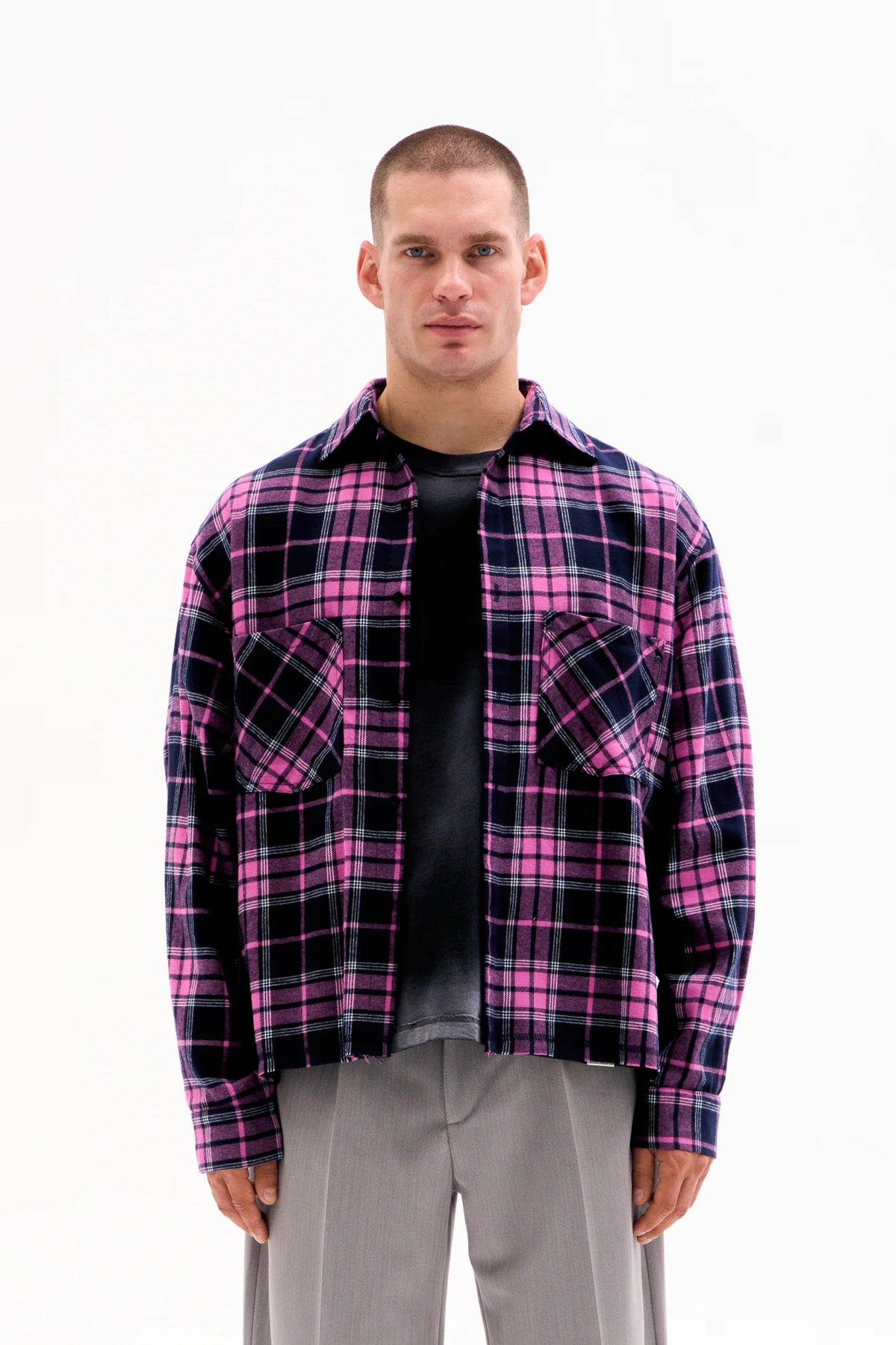 FLANNEL OVERSHIRT - PURPLE CHECK image 0