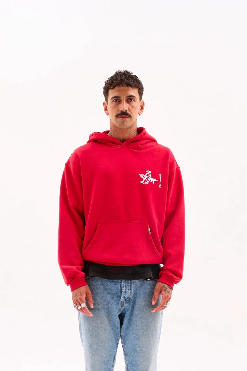 ANGEL HOODIE 470G / WASHED RED image 0