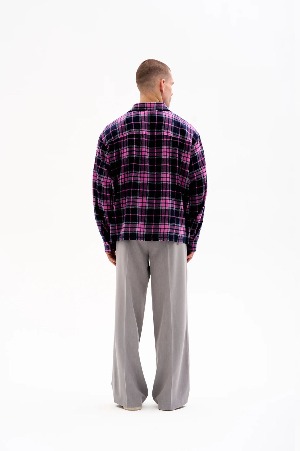 FLANNEL OVERSHIRT - PURPLE CHECK image 4