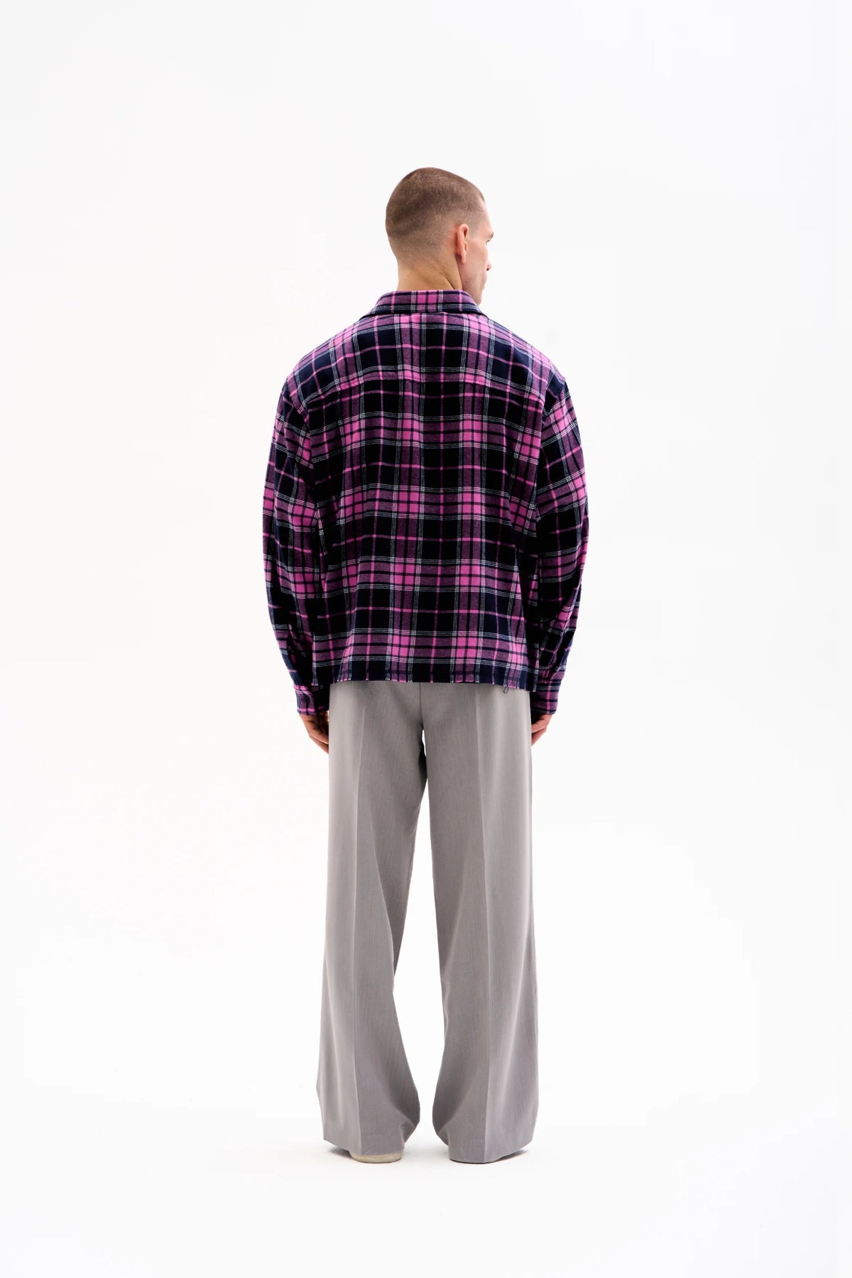 FLANNEL OVERSHIRT - PURPLE CHECK image 4