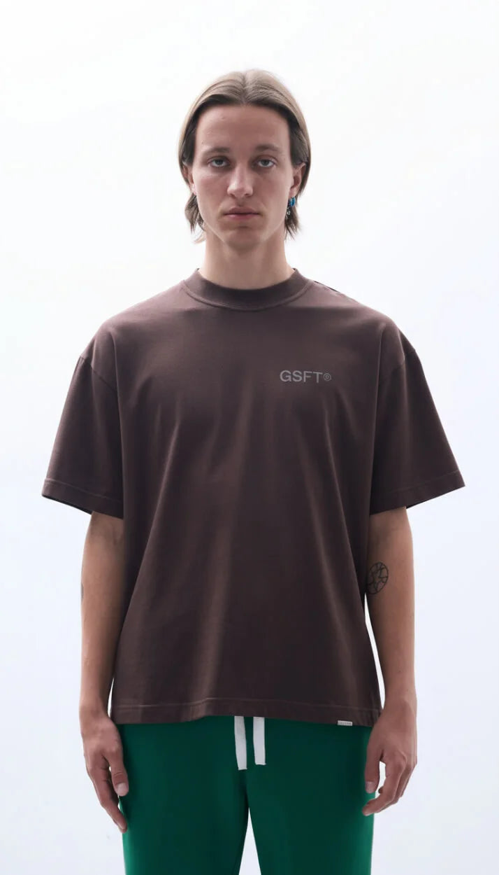 GSFT® Logo Tee – Brown 220gsm image 1