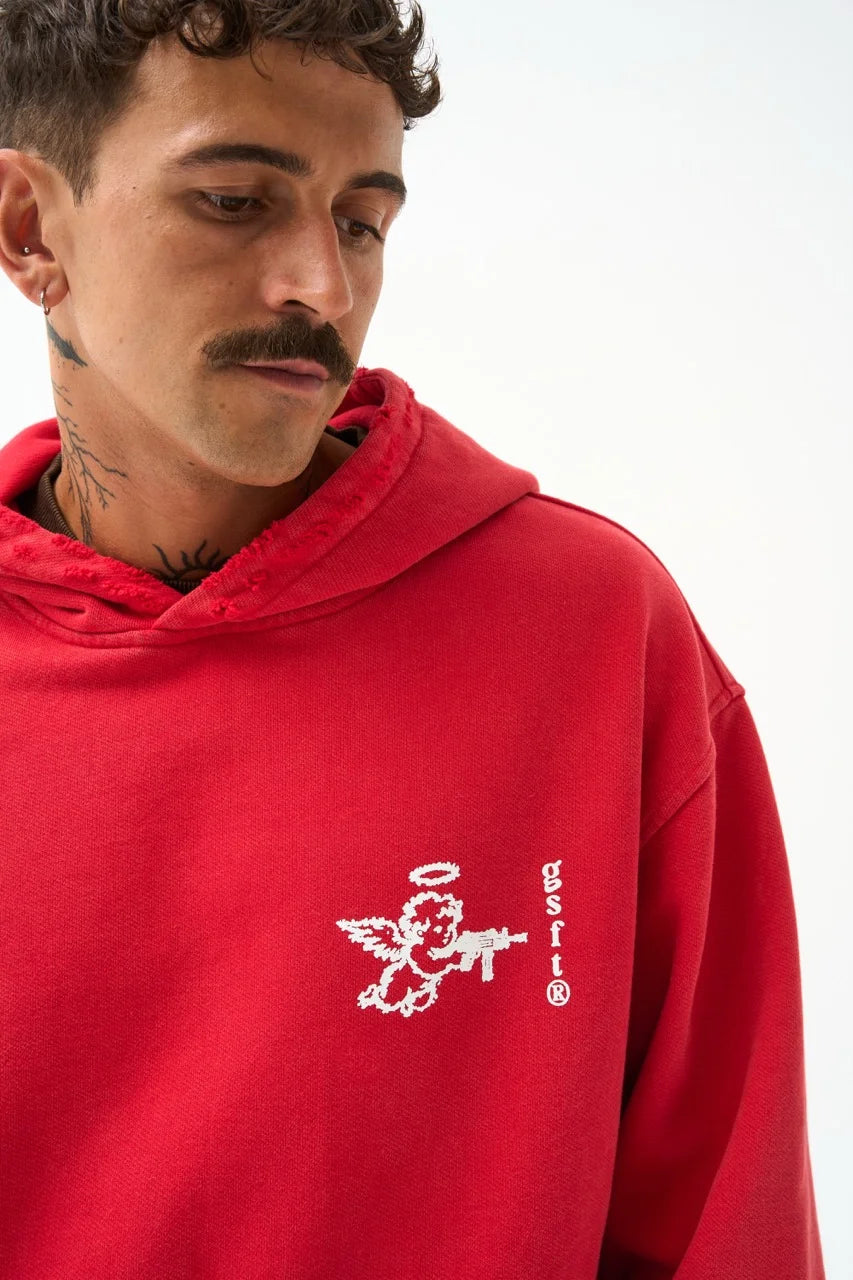 ANGEL HOODIE 470G / WASHED RED image 6
