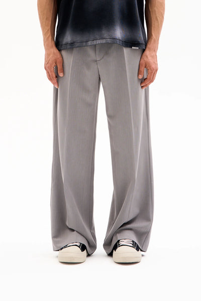 PRESSED TROUSERS - WIDE · LIGHT GREY image 0