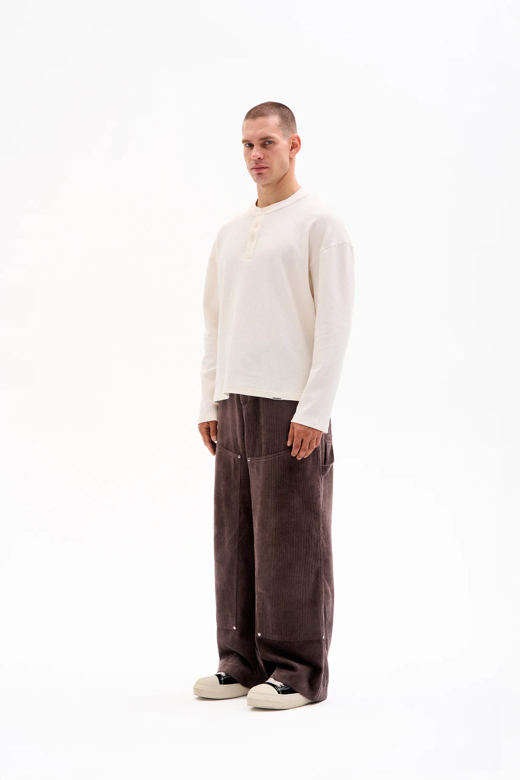CORD PANTS - PANELLED image 3