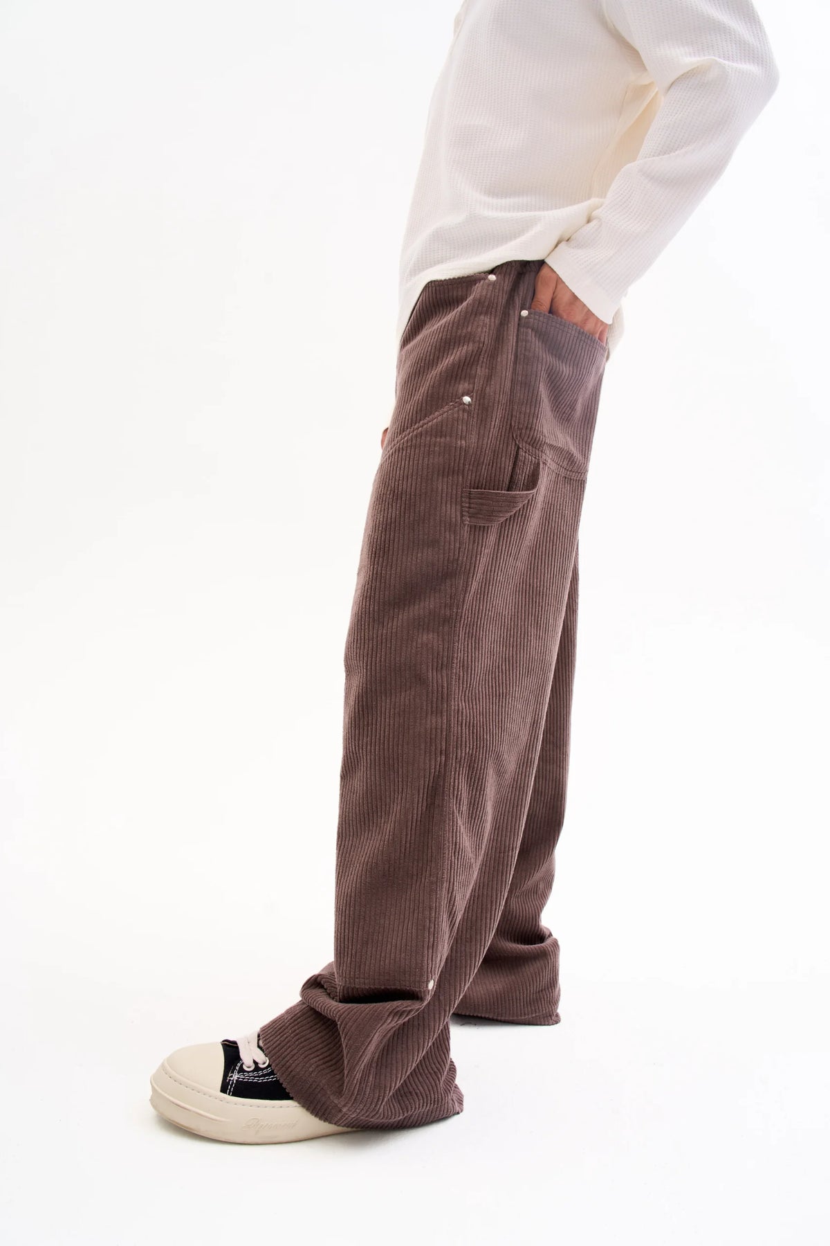 CORD PANTS - PANELLED image 6