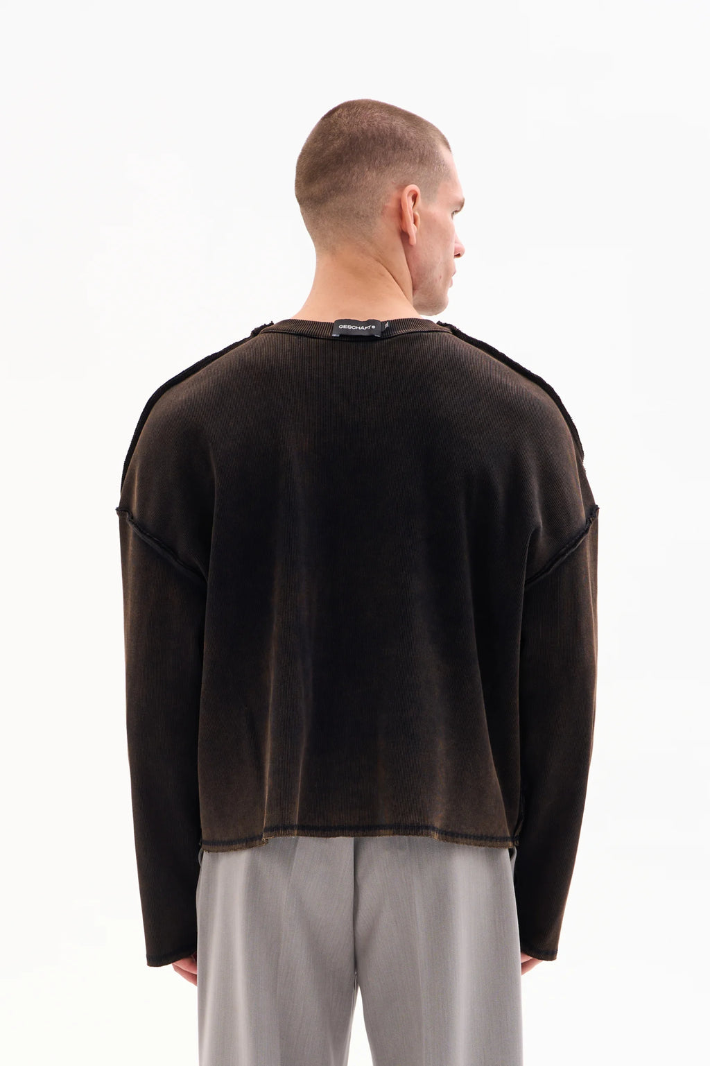 REVERSIBLE RIB KNIT 450g - FADED BROWN image 4