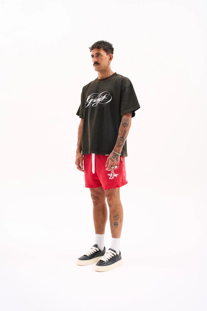 ANGEL SHORTS 470G / WASHED RED image 1
