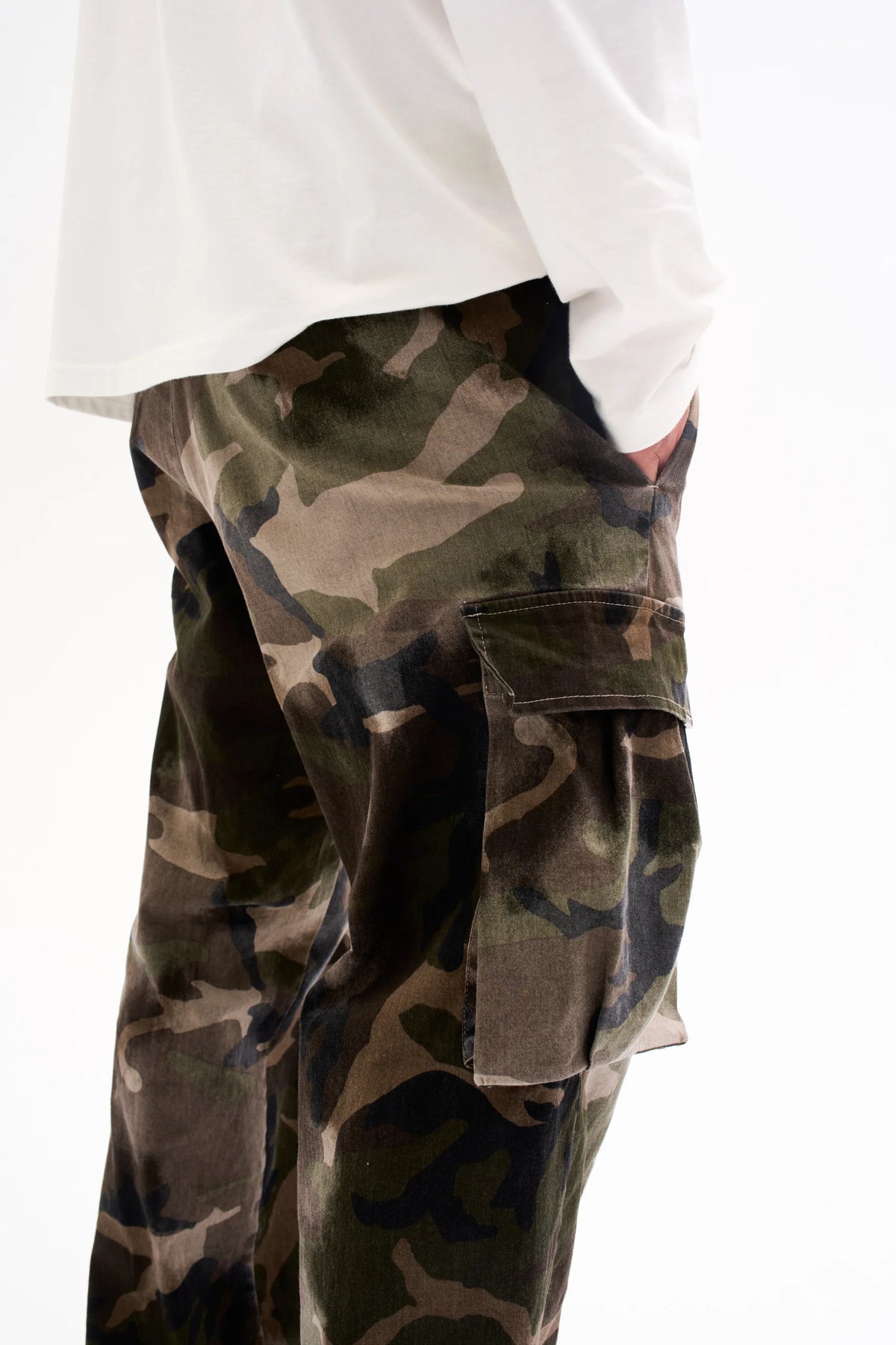 CARGO PANTS - WASHED CAMO image 7
