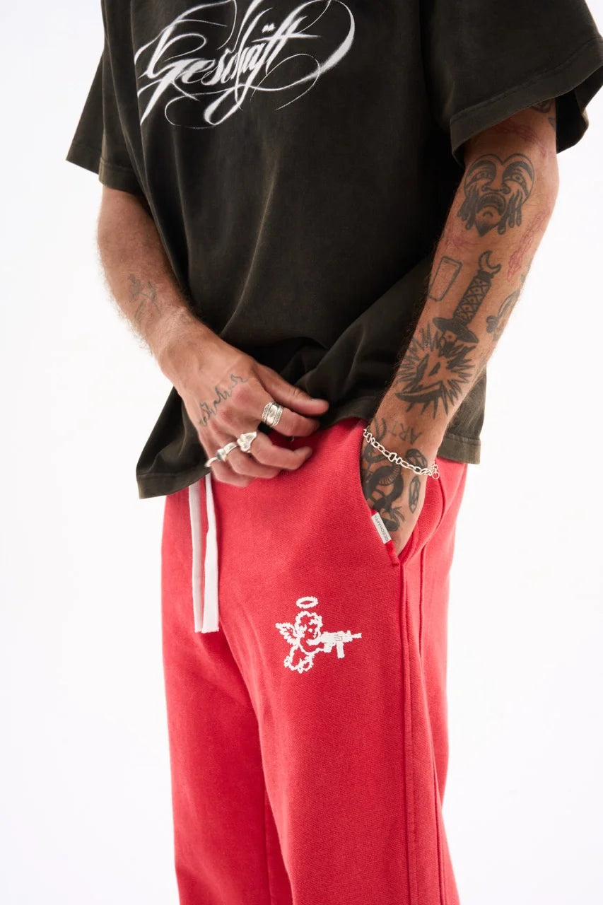 ANGEL SWEATPANTS 470G / WASHED RED image 4