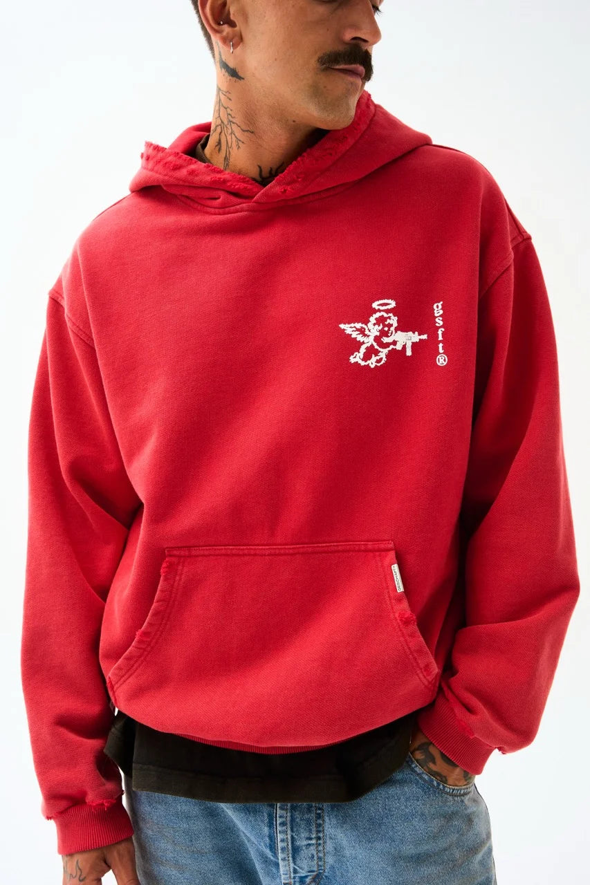 ANGEL HOODIE 470G / WASHED RED image 7