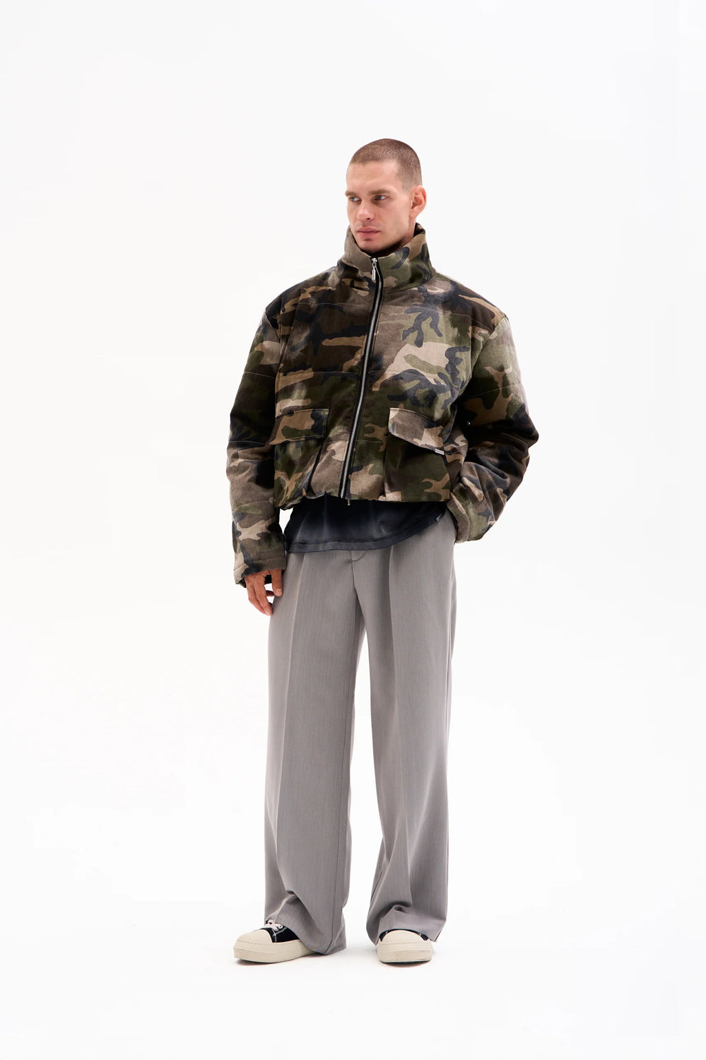 WASHED CAMO PUFFER image 3