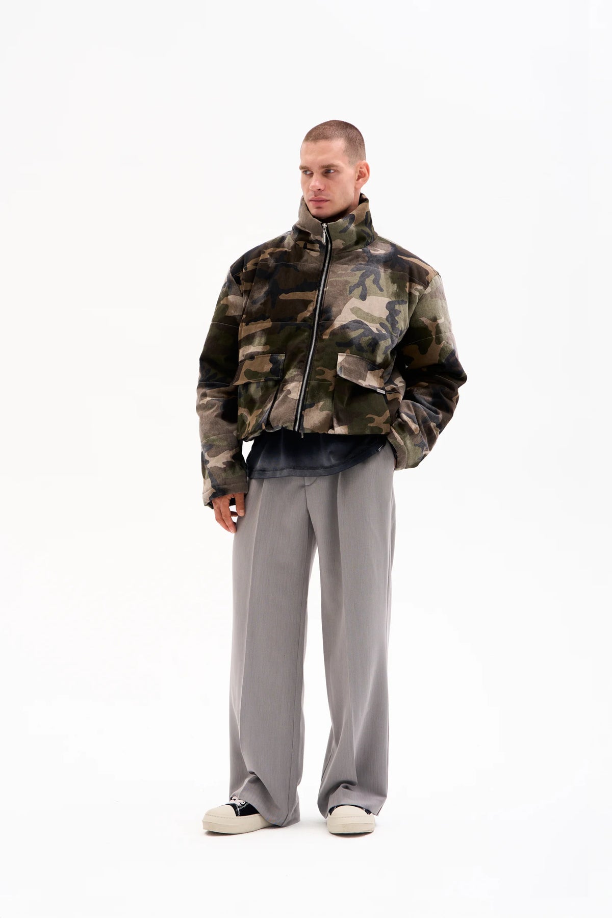 WASHED CAMO PUFFER image 3