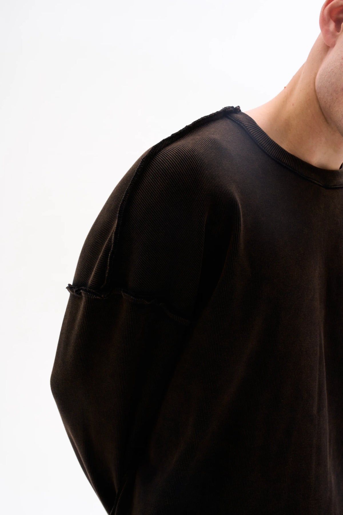 REVERSIBLE RIB KNIT 450g - FADED BROWN image 3