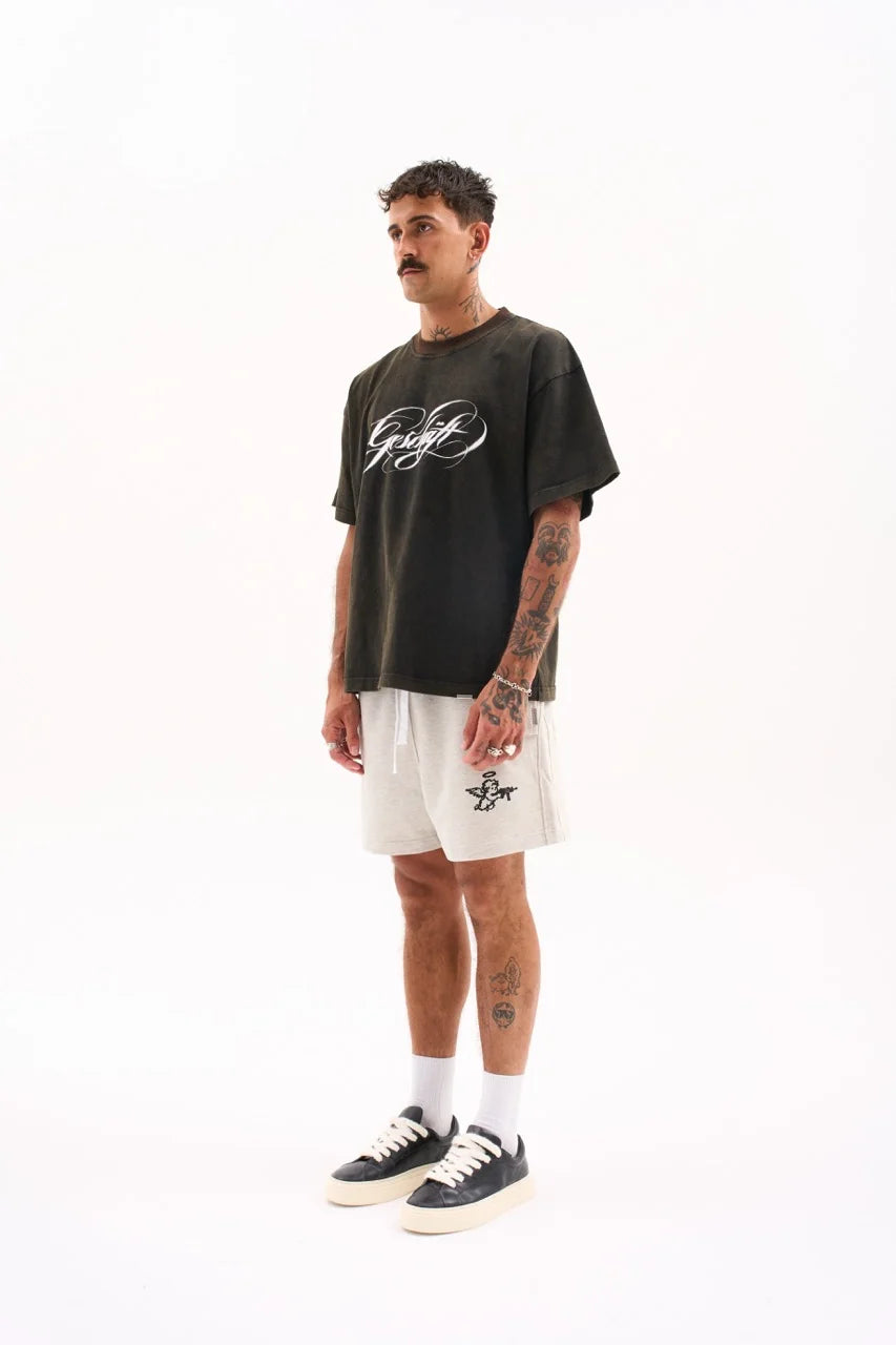 ANGEL DIAGONAL SHORTS 380G / ASH GREY image 1