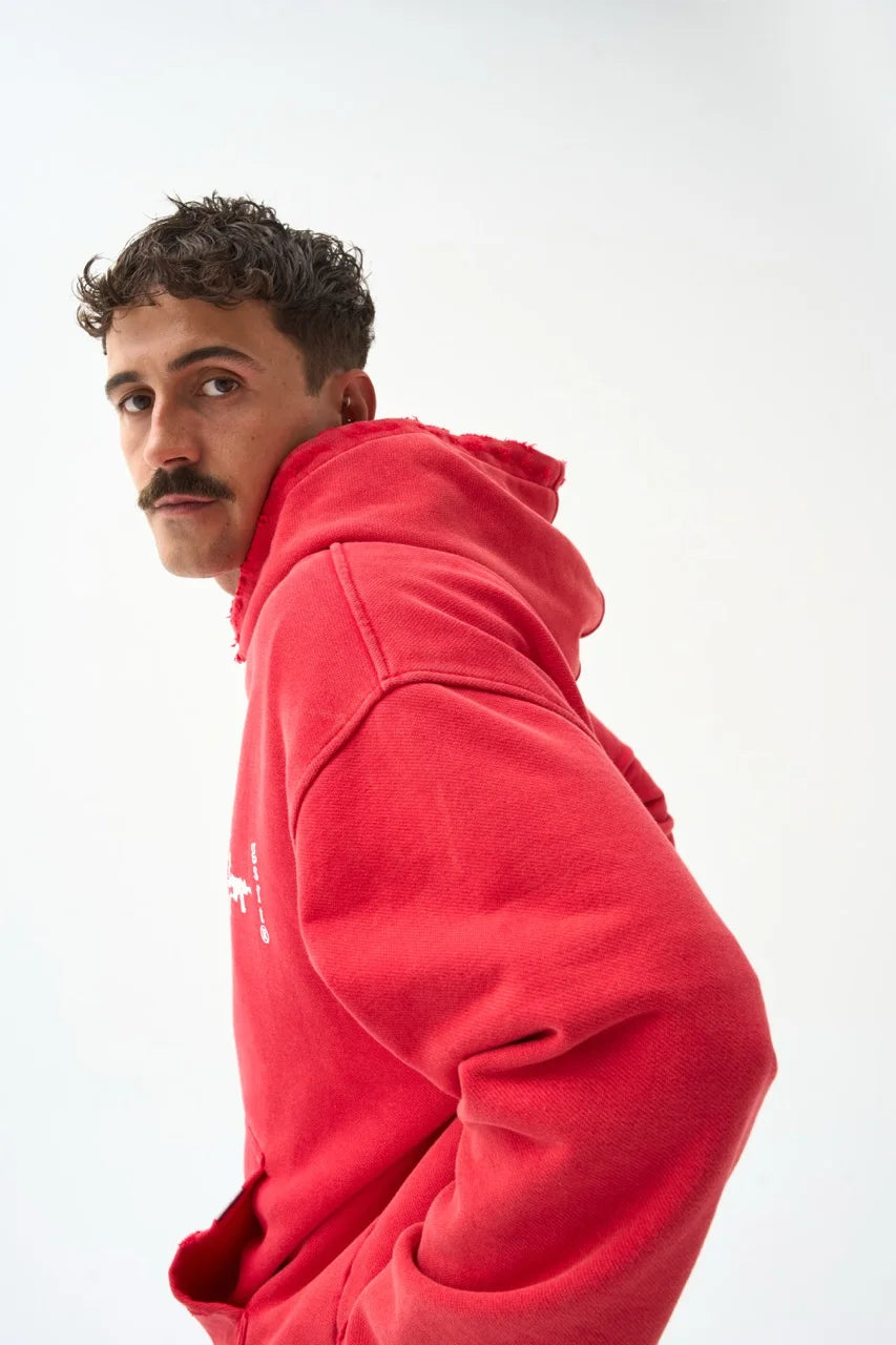 ANGEL HOODIE 470G / WASHED RED image 1