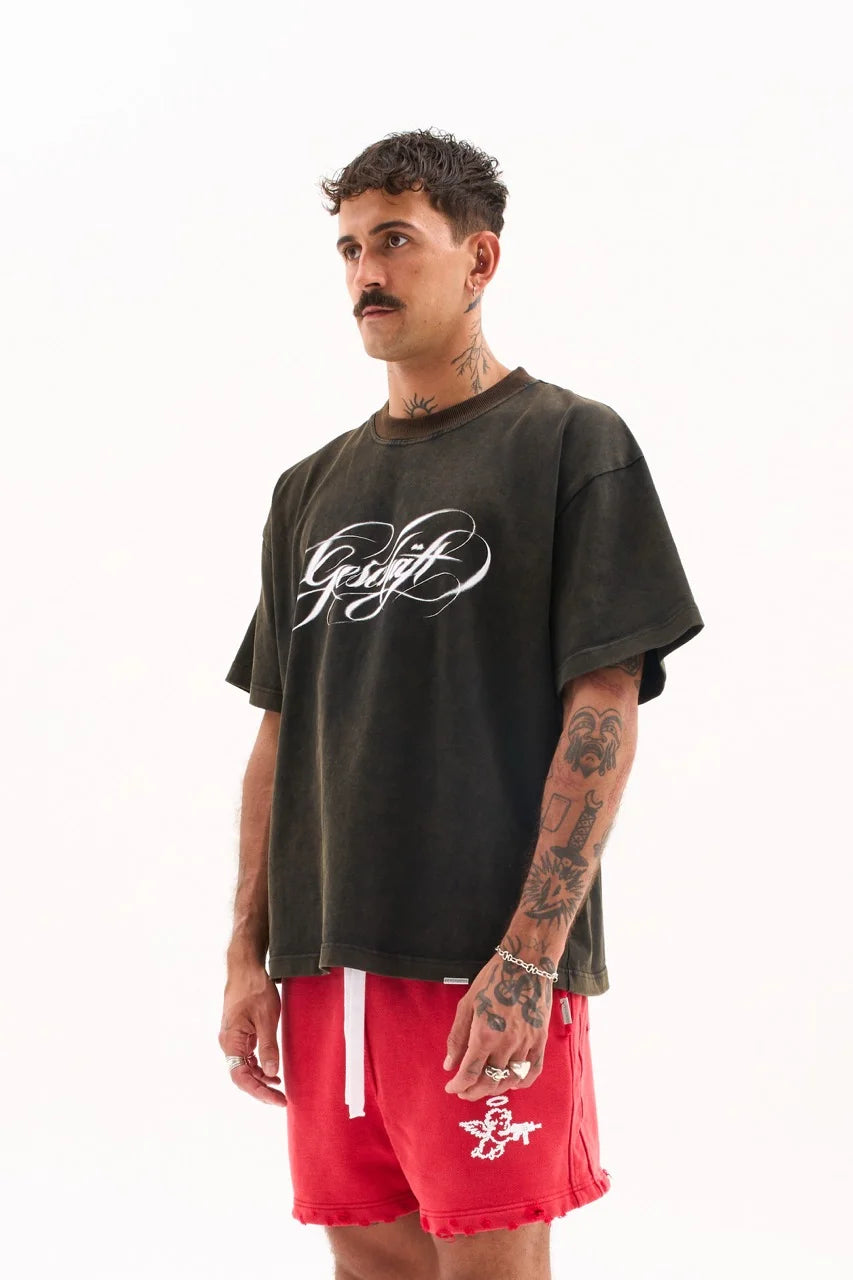 ANGEL SHORTS 470G / WASHED RED image 3
