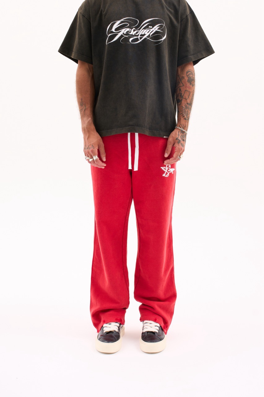 ANGEL SWEATPANTS 470G / WASHED RED
