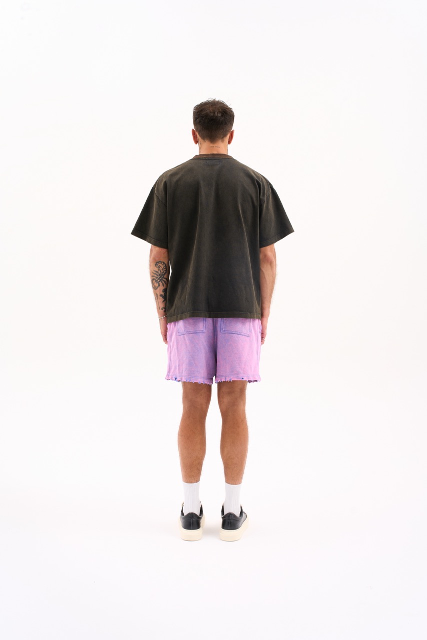 G-CORE VINTAGE SWEAT SHORTS 470G / PURPLE - Image 4