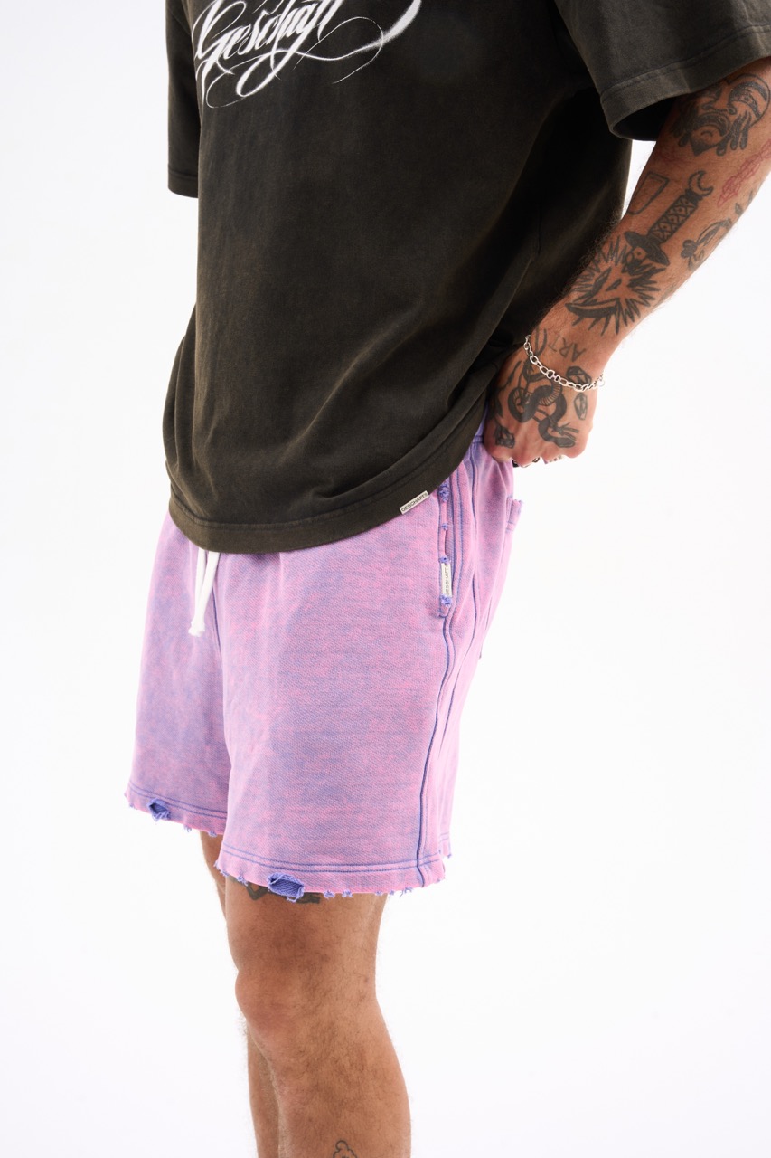 G-CORE VINTAGE SWEAT SHORTS 470G / PURPLE - Image 3