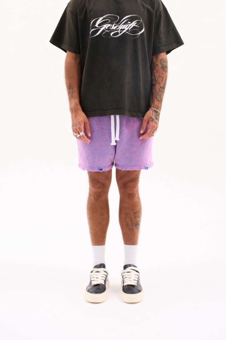 G-CORE VINTAGE SWEAT SHORTS 470G / PURPLE